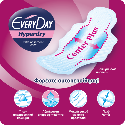 EVERYDAY - VALUE PACK HYPERDRY Σερβιέτες Maxi Night Ultra Plus - 18τεμ.
